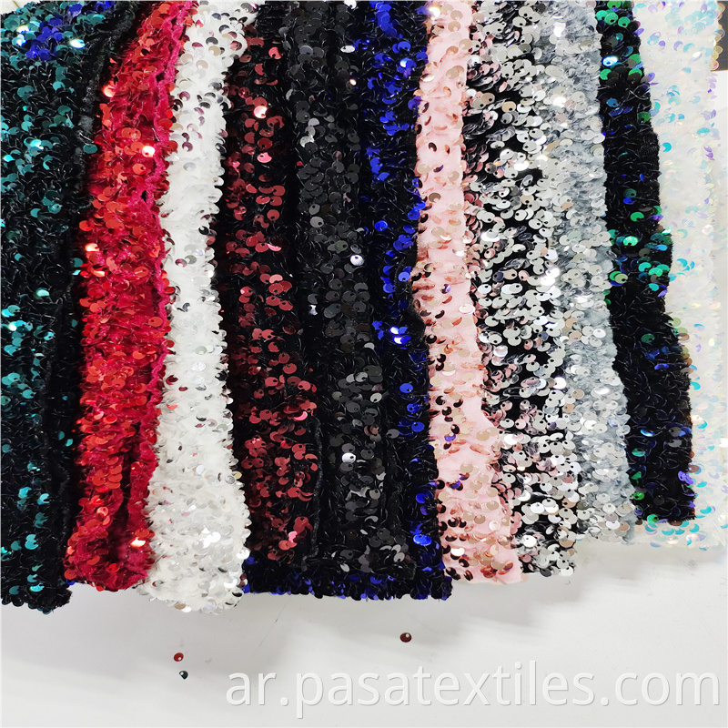 embroidery sequin velvet fabric for dress